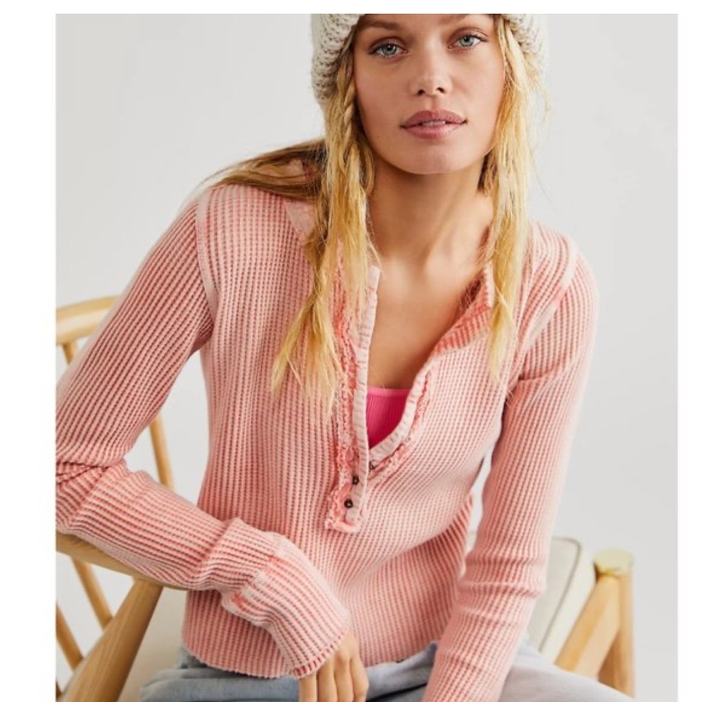 Free People FP One Colt Pink Thermal Top XS